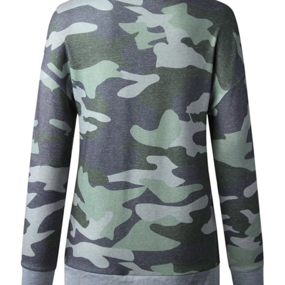 Round neck camo sweatshirt - Picture 4 of 4